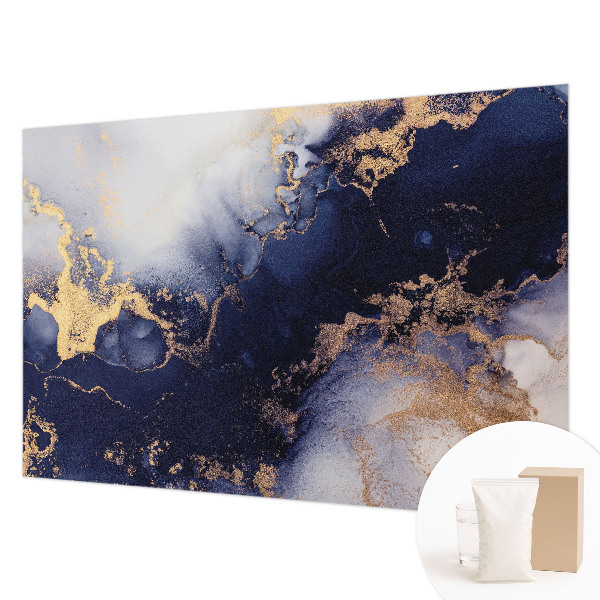 Photo wall mural Navy blue waves