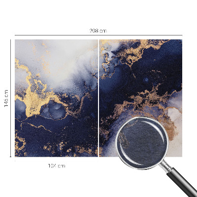 Photo wall mural Navy blue waves