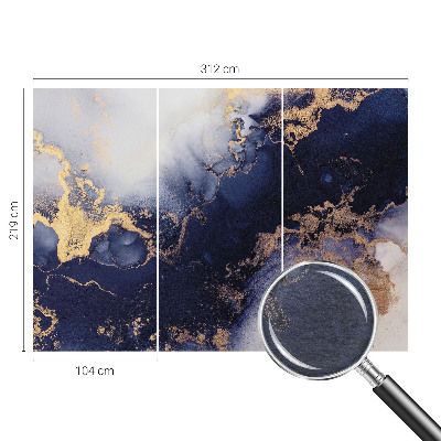 Photo wall mural Navy blue waves