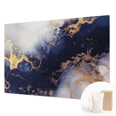 Photo wall mural Navy blue waves
