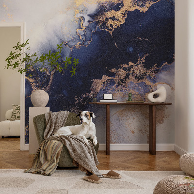 Photo wall mural Navy blue waves
