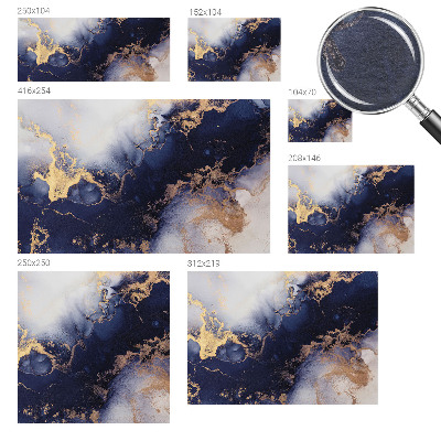 Photo wall mural Navy blue waves