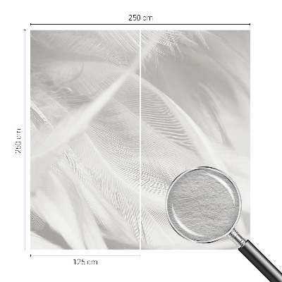 Modern wall mural for bedroom Subtle feathers