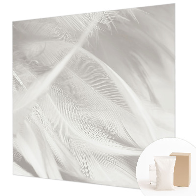 Modern wall mural for bedroom Subtle feathers
