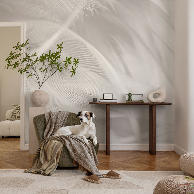 Modern wall mural for bedroom Subtle feathers