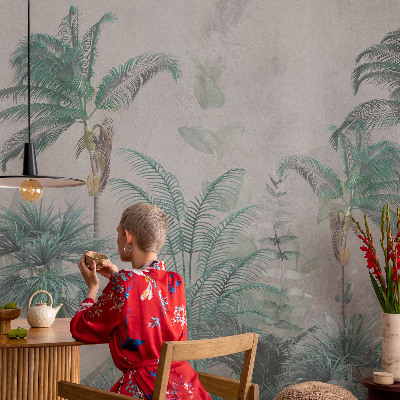 Modern wall mural for living room Exotic oasis