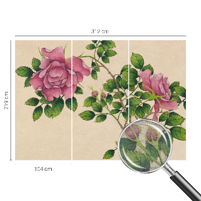Photo wallpaper Romantic roses