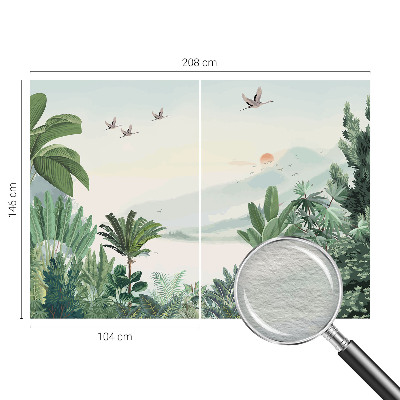 Wallpaper mural for living room Tropical oasis