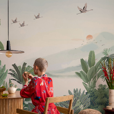Wallpaper mural for living room Tropical oasis