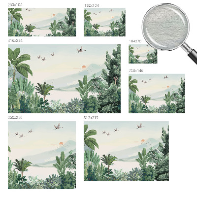 Wallpaper mural for living room Tropical oasis