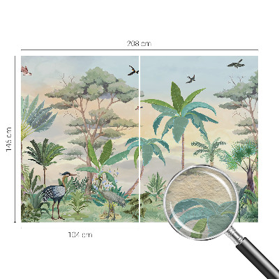Bedroom wall mural wallpaper Exotic flora