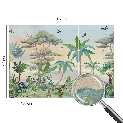 Bedroom wall mural wallpaper Exotic flora