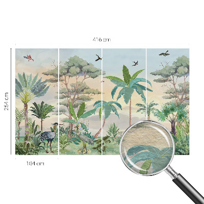 Bedroom wall mural wallpaper Exotic flora