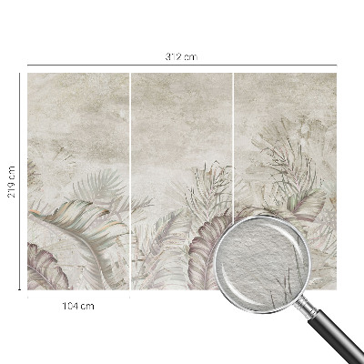Modern wall mural for bedroom Decorative leaves