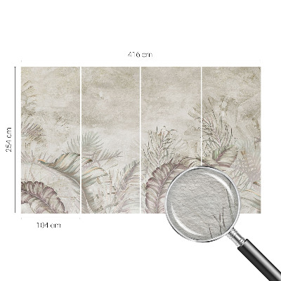 Modern wall mural for bedroom Decorative leaves