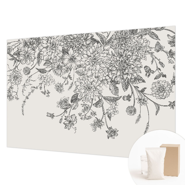 Modern wall mural for living room Floral pattern
