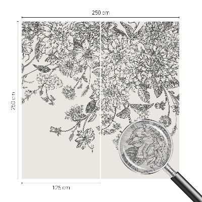 Modern wall mural for living room Floral pattern