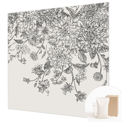 Modern wall mural for living room Floral pattern