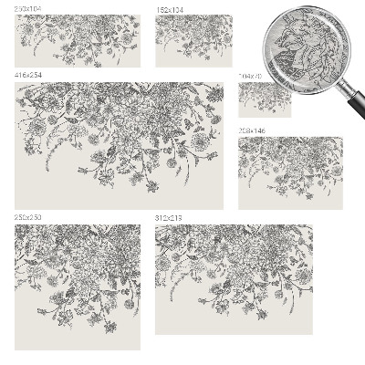 Modern wall mural for living room Floral pattern