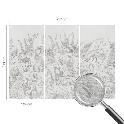 Premium photo wallpaper Forest animals