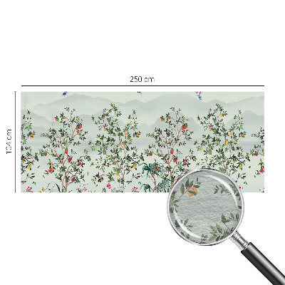 Decorative wall mural for living room Exotic trees