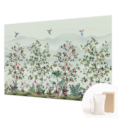 Decorative wall mural for living room Exotic trees