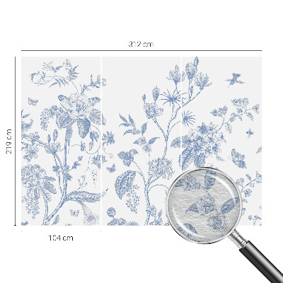 Non-woven wall mural Floral pattern