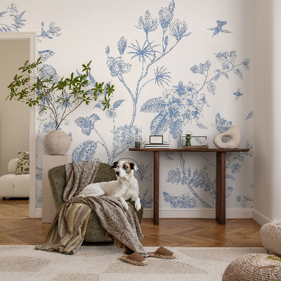 Non-woven wall mural Floral pattern