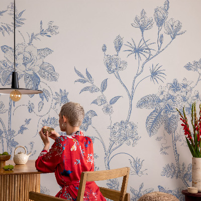 Non-woven wall mural Floral pattern