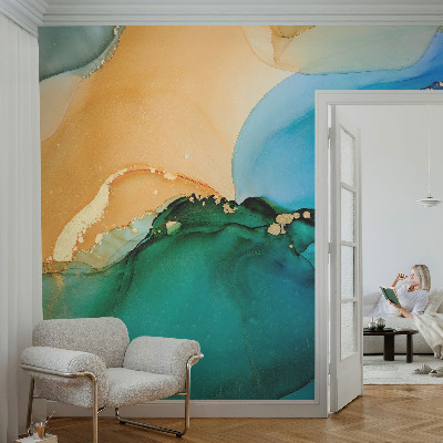 Photo wallpaper Colorful waves