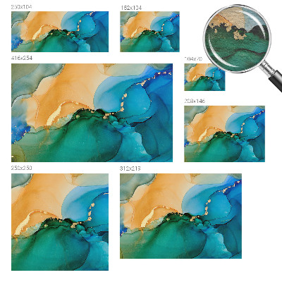 Photo wallpaper Colorful waves