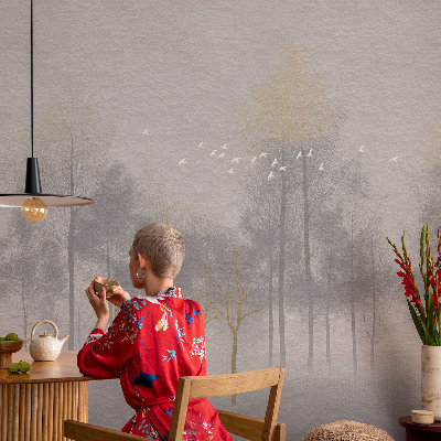 Wall mural for living room Forest harmony