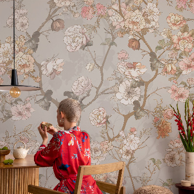 Wall mural for bedroom Romantic pattern