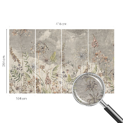 Custom size wall mural Wild plants