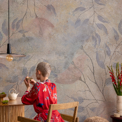 Modern wall mural Abstract leaves