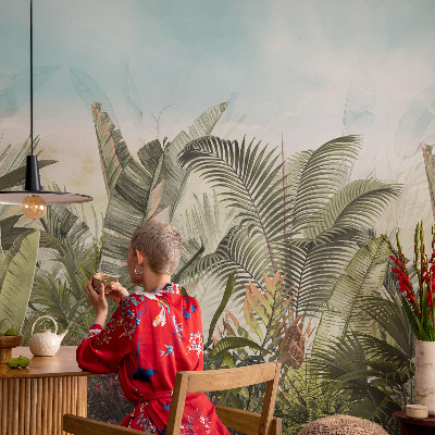 Modern wall mural for living room Tropical paradise