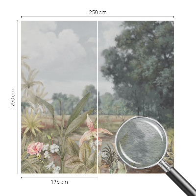 Decorative wall mural for living room Exotic landscape