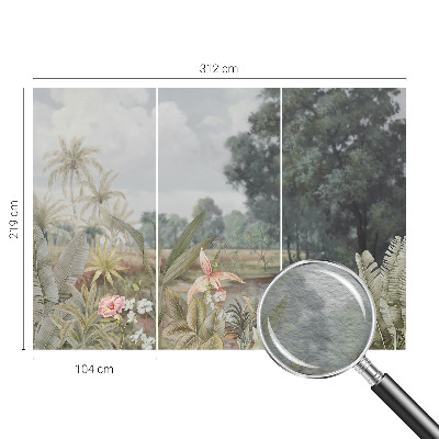 Decorative wall mural for living room Exotic landscape