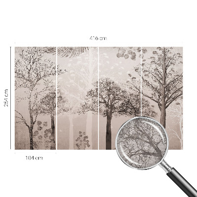 Photo wall mural Delicate trees