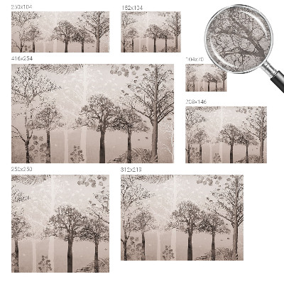Photo wall mural Delicate trees