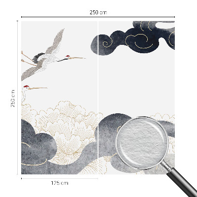 Wall mural for living room Cranes in flight