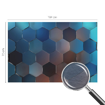 High quality wall mural wallpaper Blue hexagons