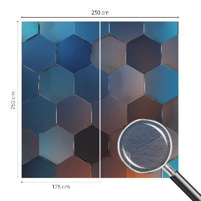 High quality wall mural wallpaper Blue hexagons