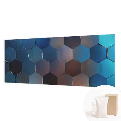 High quality wall mural wallpaper Blue hexagons
