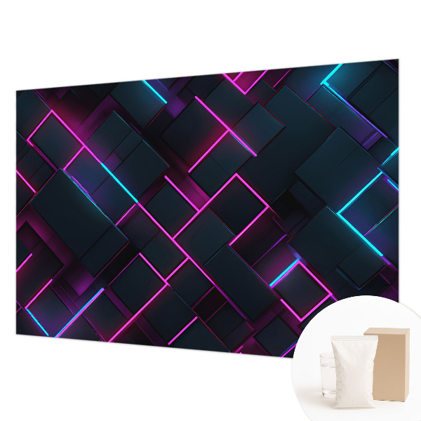 Non-woven wall mural Neon geometry