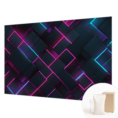 Non-woven wall mural Neon geometry
