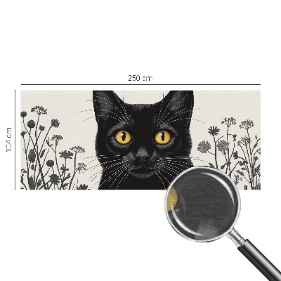 Wall mural for bedroom Cat flowers