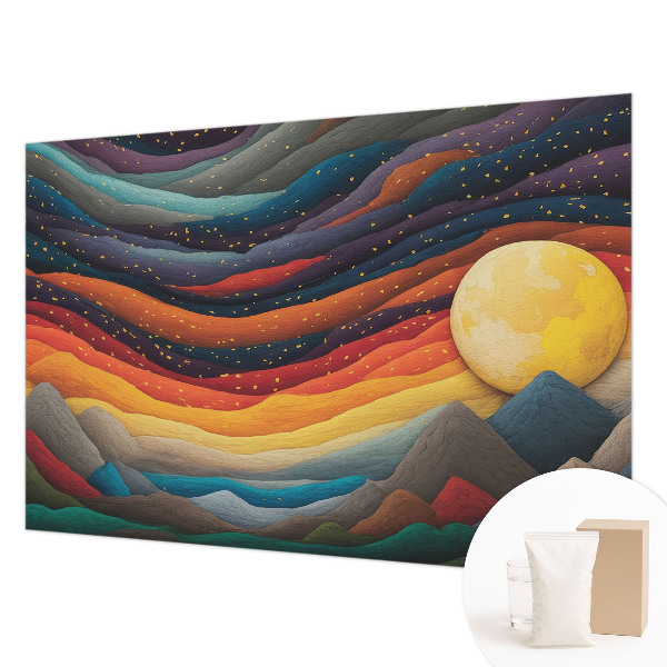 Modern wall mural Colorful mountains