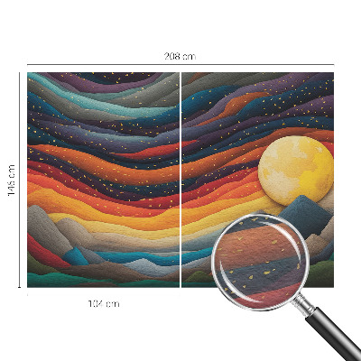 Modern wall mural Colorful mountains