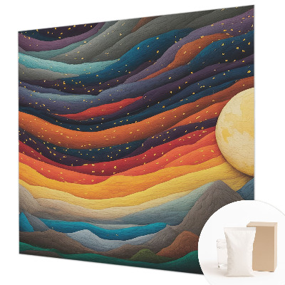 Modern wall mural Colorful mountains